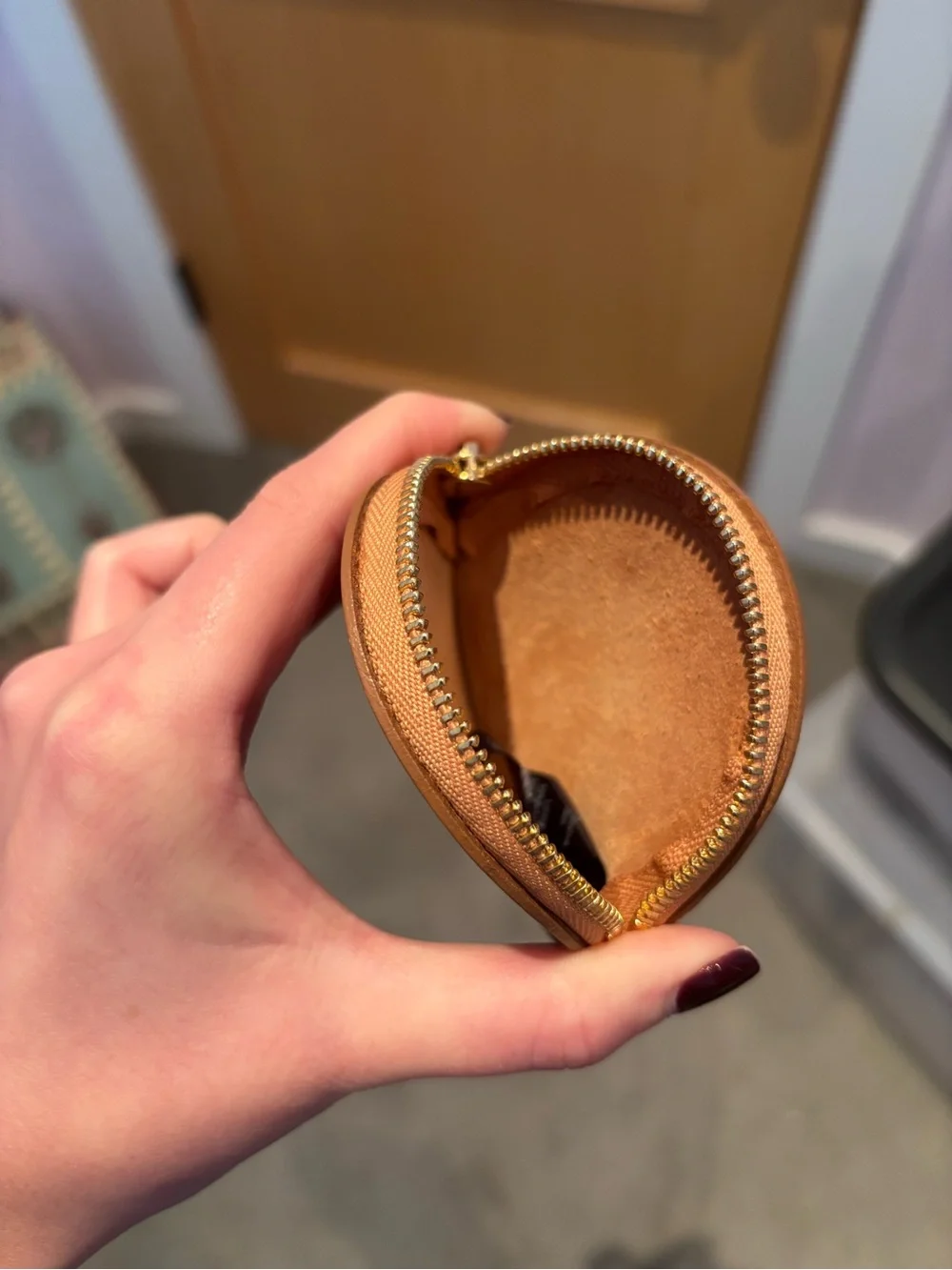 Sézane Tan Leather Coinpurse